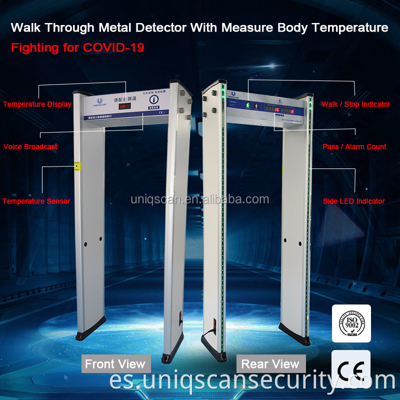 Sensor de temperatura infrarrojo del cuerpo humano que mide el detector térmico para la escuela, el centro comercial, el hotel, el aeropuerto